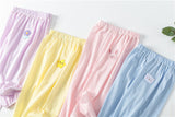Baby Pattern Embroidery Solid Color Wide-Leg Long Pants With Pockets - MyKids-USA™