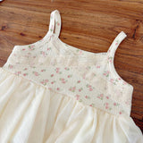 Summer Arrival Baby Girls Cute Sleeveless Floral Pattern Dress Design Strap Onesies