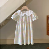 Summer Arrival Baby Kids Girls Cute Short Sleeves Floral Dress