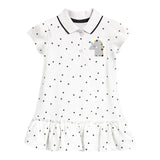 Girls’ Clothing: Summer Collection – Collar Flip Pure Cotton Unicorn Logo Children’s Polo Dress - MyKids-USA™