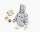Baby 1pcs Cartoon Print Pattern Long Sleeved Cotton Triangle Onesies With Hat - MyKids-USA™