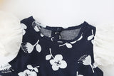 Baby Girls Floral Print Single Breasted Design O-Neck Sleeveless Onesies Dress In Summer - MyKids-USA™