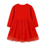 Children’s Dress With Cute Embroidery, European-American Style Mesh Princess Dress