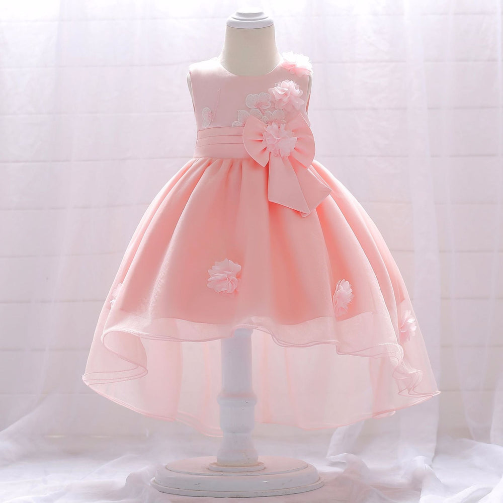 Baby Girl Full Moon Christening Trailing Tutu Formal Dress - MyKids-USA™