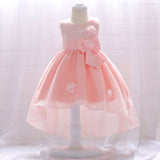 Baby Girl Full Moon Christening Trailing Tutu Formal Dress - MyKids-USA™