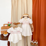 Summer Girls Ruffle Collar Onesies And Girls’ Dress – Princess Sister Matching Set - MyKids-USA™