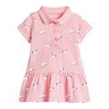 Girls’ Clothing: Collar Flip Cartoon Children’s Polo Dress - MyKids-USA™