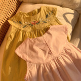 Summer Arrival Baby Kids Girls Cute Sleeveless Sweet Flowers Embroidered Dress - MyKids-USA™