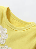 Arrival Autumn Girls’ Cute Flowers Pattern Long Sleeves T-Shirt In European And American Style For Summe