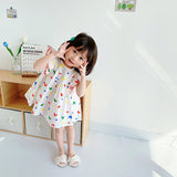 Best Selling Summer Baby Kids Girls Colorful Heart Pattern Fly Sleeves Dress - MyKids-USA™
