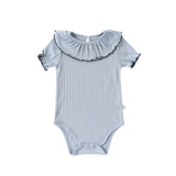 Summer Arrival Baby Unisex Ruffle Design Short Sleeves Thin Onesies - MyKids-USA™