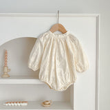 Simple Solid Floral Baby Round Neck Onesies OR Girls Dress