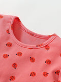 New Arrival Baby Kids Girls Ladybird Print Short Sleeves Dress - MyKids-USA™