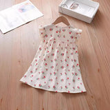 Summer Baby Kids Girls Fly Sleeves Floral Print Sweet Princess Dress - MyKids-USA™