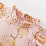 Summer Arrival Fruits Pattern Fly Sleeves Dress for Stylish Girls - MyKids-USA™