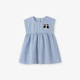 Summer Arrival Animals Cartoon Pattern Sleeveless Striped Dress for Stylish Girls - MyKids-USA™