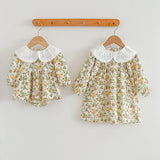 Autumn Doll Neck Long Sleeve Sweet Style Dress Onesies