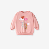Spring and Autumn Girls Cartoon Rabbit and Balloon Pattern Long Sleeves Crew Neck Top Sweatshirt and Polka Dots Pants Clothing Set - MyKids-USA™