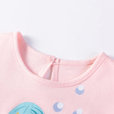 Summer Arrival Mermaid Cartoon Pattern Fly Sleeves Tulle Patchwork Dress for Stylish Girls - MyKids-USA™