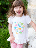 Girls’ Clothing Summer Collection – Dinosaurs And Plants Pattern Children’s T-Shirt Dress