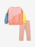 Girls Rainbow Embroidered Patchwork Design Pullover And Pants Set - MyKids-USA™