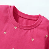 Summer Arrival Rainbow and Dots Pattern Short Sleeves Dress for Stylish Girls - MyKids-USA™