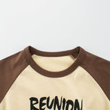 Summer Kids’ Teddy Cartoon and Letters Print T-shirt in European and American Style