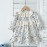 Spring Baby Girls French-style Floral Long-sleeved Onesies and Dress – Princess Sister Matching Set - MyKids-USA™
