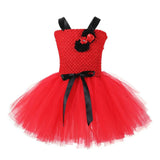 Children Girls’ Halloween Costume Set: Sleeveless Red Tulle Dress with Cosplay Accessories – Sets - MyKids-USA™