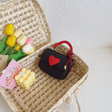 Children Girl Fashion Heart Pattern Mini One-Shoulder Bags Accessories