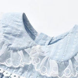 Baby Girl Heart Pattern Ruffle Doll Neck Shirt Combo Embroidered Pants Sets - MyKids-USA™