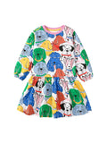Design Autumn Girls Vivid Colorful Dogs Pattern Dress - MyKids-USA™
