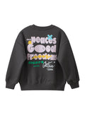 Arrival Kids Letters Printed Pattern Crew Neck Long Sleeves Warm Cozy Pullover