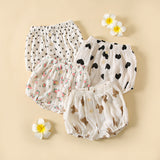 Baby Boys And Girls Cute Print Pattern Short Pants With Buttons