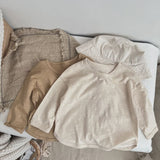 Baby Boy And Girl Solid Color O-Neck Design Long-Sleeved Tops In Spring - MyKids-USA™