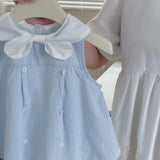 New Design Summer Baby Girls Hot Selling Fashion Preppy Sleeveless Striped Pattern Dress - MyKids-USA™