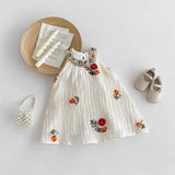 Summer New Arrival Girls Sleeveless Flowers Pattern Thin Dress - MyKids-USA™