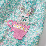 Summer Arrival Animals Cartoon Pattern Short Sleeves Floral Dress for Stylish Girls - MyKids-USA™