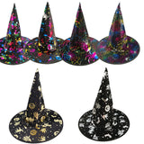 Halloween Bronzed Witch Hats Masquerade Dress Up Decoration