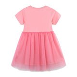 Summer Arrival Cotton Animals Pattern Tulle Patchwork Short Sleeves Dress for Stylish Girls - MyKids-USA™