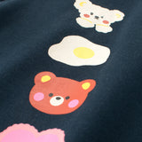 Summer Girls’ Animals Cartoon and Heart Print T-shirt in European and American Style