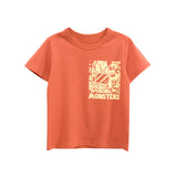 Boys’ Little Monster Cartoon and Letters Print T-shirt in European and American - MyKids-USA™