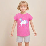 Kids’ Animals Cartoon Pattern Short Sleeves T-shirt in European and American Style for Summer - MyKids-USA™