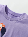 Girls’ Flamingo Cartoon Pattern Short Sleeves T-Shirt In European And American Style For Summer - MyKids-USA™