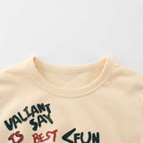 Summer Girls’ Letters Print T-shirt in European and American Style - MyKids-USA™