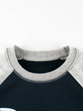 Arrival Kids Letters Printed Pattern Crew Neck Long Sleeves Warm Cozy Pullover