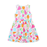 Summer New Arrival Girls’ Colorful Fruits Pattern Print Sleeveless Dress - MyKids-USA™