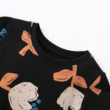 Summer Arrival Flowers Painting Pattern Short Sleeves Dress for Stylish Girls - MyKids-USA™