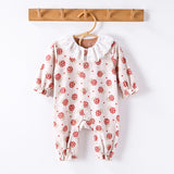 Autumn and Spring Arrival Baby Girls Simple Fruits Pattern Long Sleeves Rompers - MyKids-USA™