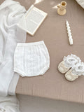Summer Baby Kids Girls Hollow Out Knitting Pattern Pullover Top And Bloomers Casual Clothing Set - MyKids-USA™